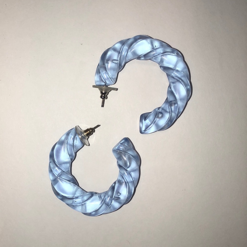 Light Blue Plastics Hoops Vintage